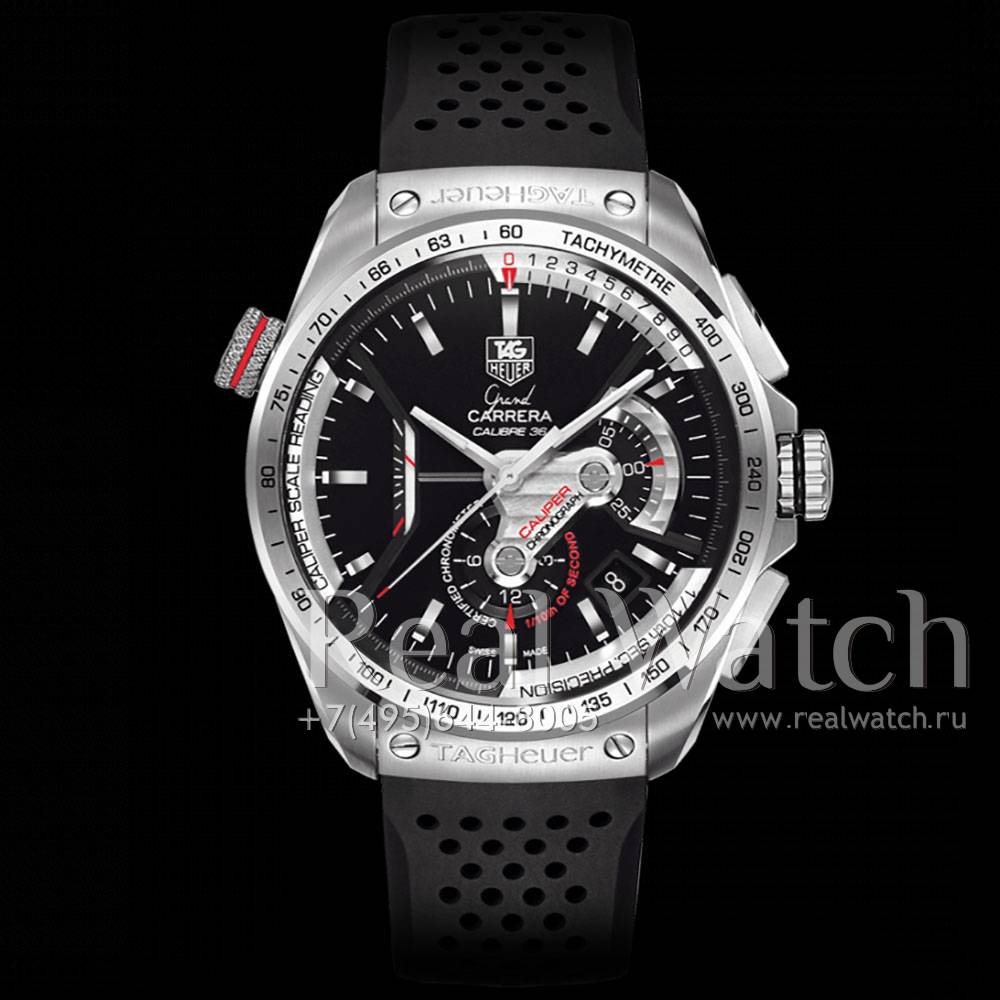 TAG Heuer Grand Carrera Calibre 36 Rs Caliper Automatic Chronograph 43 mm CAV5115.FT6019 RW 10079 Vip Replica.ru