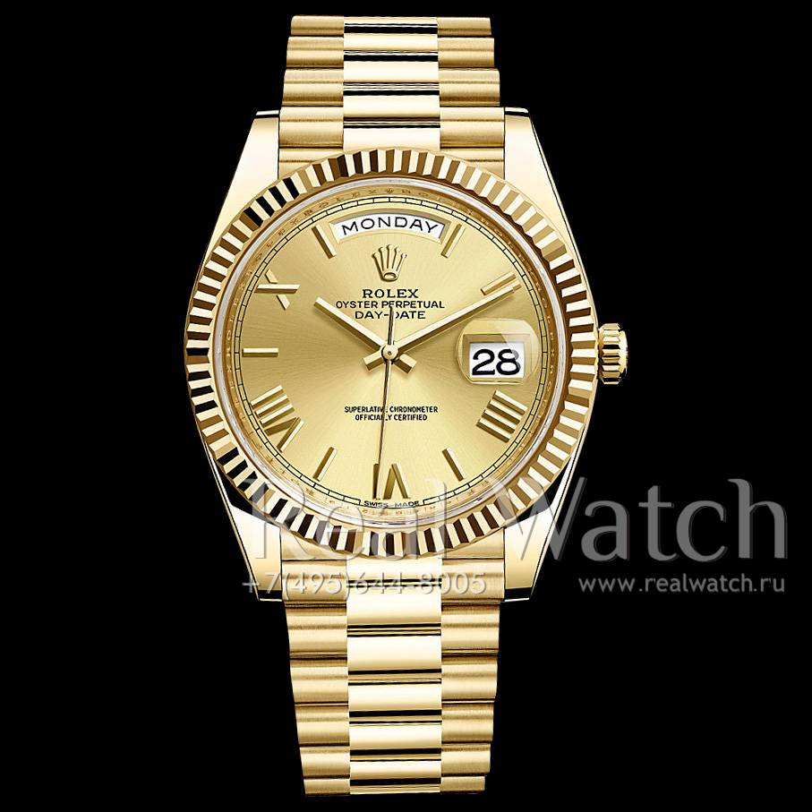 Rolex Day Date 40 Yellow Gold Gold Dial President Bracelet 048 356 Vip Replica.ru